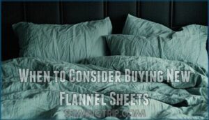 when to consider buying new flannel sheets