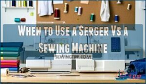 when to use a serger vs a sewing machine