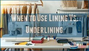 when to use lining vs. underlining