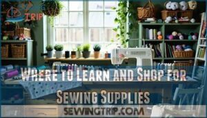 where to learn and shop for sewing supplies