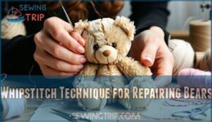 whipstitch technique for repairing bears