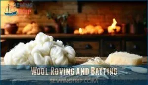 wool roving and batting