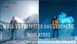 wool vs polyester and synthetic insulators