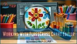working with flosscross chart editor
