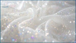 16. iridescent white sequin fabric yardage 16. iridescent white sequin fabric yardage