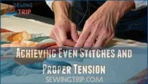 achieving even stitches and proper tension