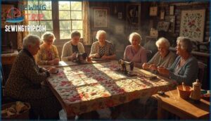 activities and dynamics at traditional quilting bees