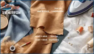 adhesive and iron-on stabilizers
