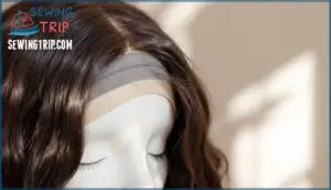 adjusting and testing wig fit with elastic