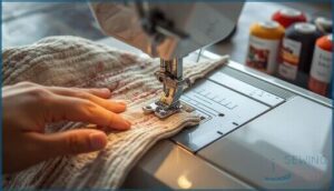 adjusting thread tension and needle selection