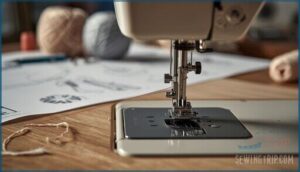 adjusting upper thread tension for bottom loops