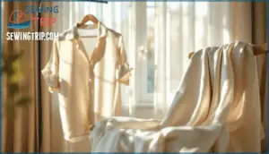 air drying satin clothes