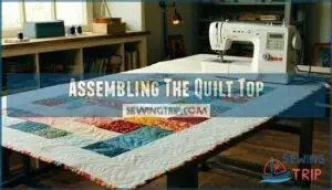 assembling the quilt top