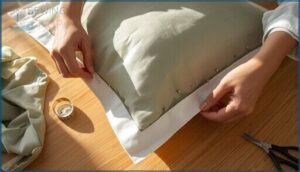 attaching finished flanges to the front panel