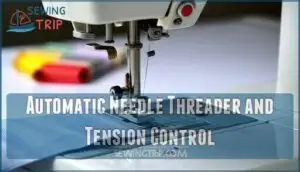 automatic needle threader and tension control