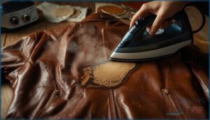 avoiding damage when ironing leather