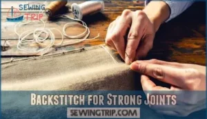 backstitch for strong joints