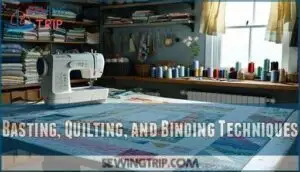 basting, quilting, and binding techniques