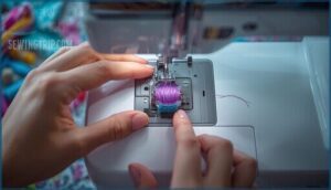 bobbin thread placement