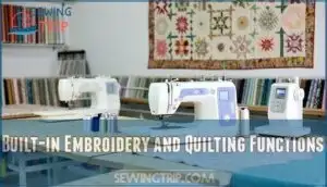 built-in embroidery and quilting functions