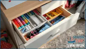 cabinet drawers to hide clutter