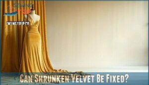 can shrunken velvet be fixed