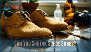 can you shrink suede shoes