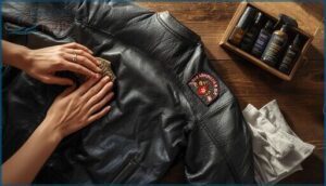 caring for leather items with iron-on patches