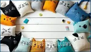 cat softies and pillows