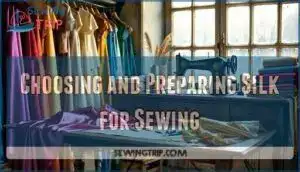choosing and preparing silk for sewing