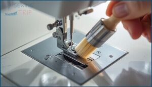 cleaning the bobbin area and feed dogs cleaning the bobbin area and feed dogs