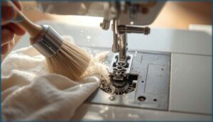 cleaning the machine prior to oiling