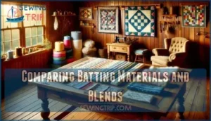 comparing batting materials and blends