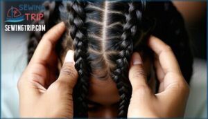 creating flat, secure braids