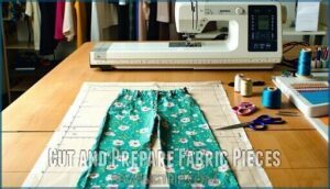 cut and prepare fabric pieces