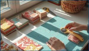 cutting quilt blocks and strips