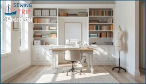 designating a dedicated sewing area