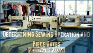 determining sewing operation and piece rates