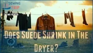 does suede shrink in the dryer