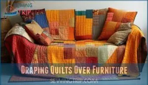 draping quilts over furniture