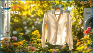 drying satin clothes in the dryer