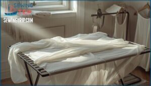 drying techniques for bleached chiffon