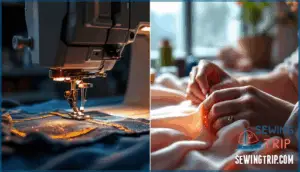easing by machine vs. hand sewing