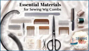essential materials for sewing wig combs