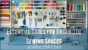 essential tools for organized sewing spaces