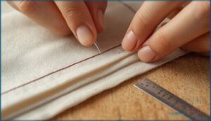 executing a full backstitch executing a full backstitch