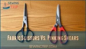 fabric scissors vs. pinking shears