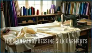 finishing and pressing silk garments