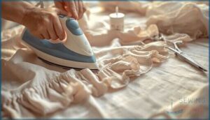 finishing and setting the hem