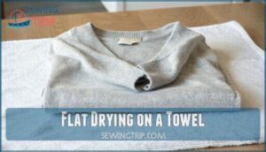 flat drying on a towel
